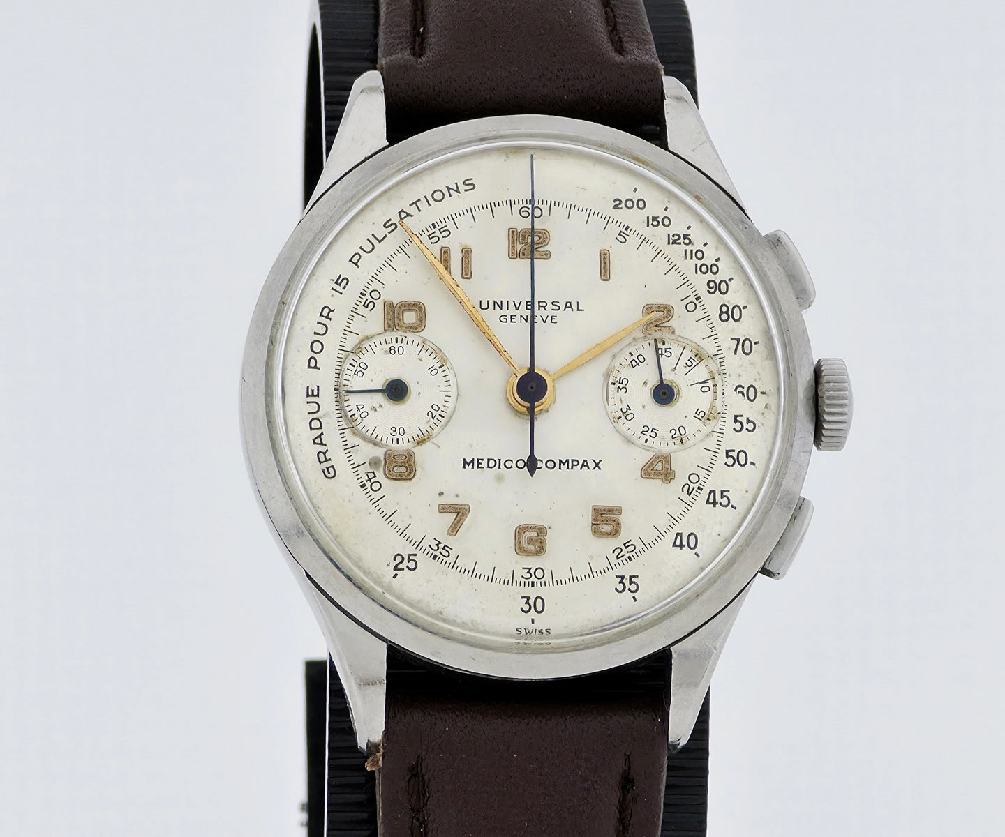 Vintage Unversal Geneve MEDICO-COMPAX chronograph Cal.285 Steel 35mm Ref: 22420