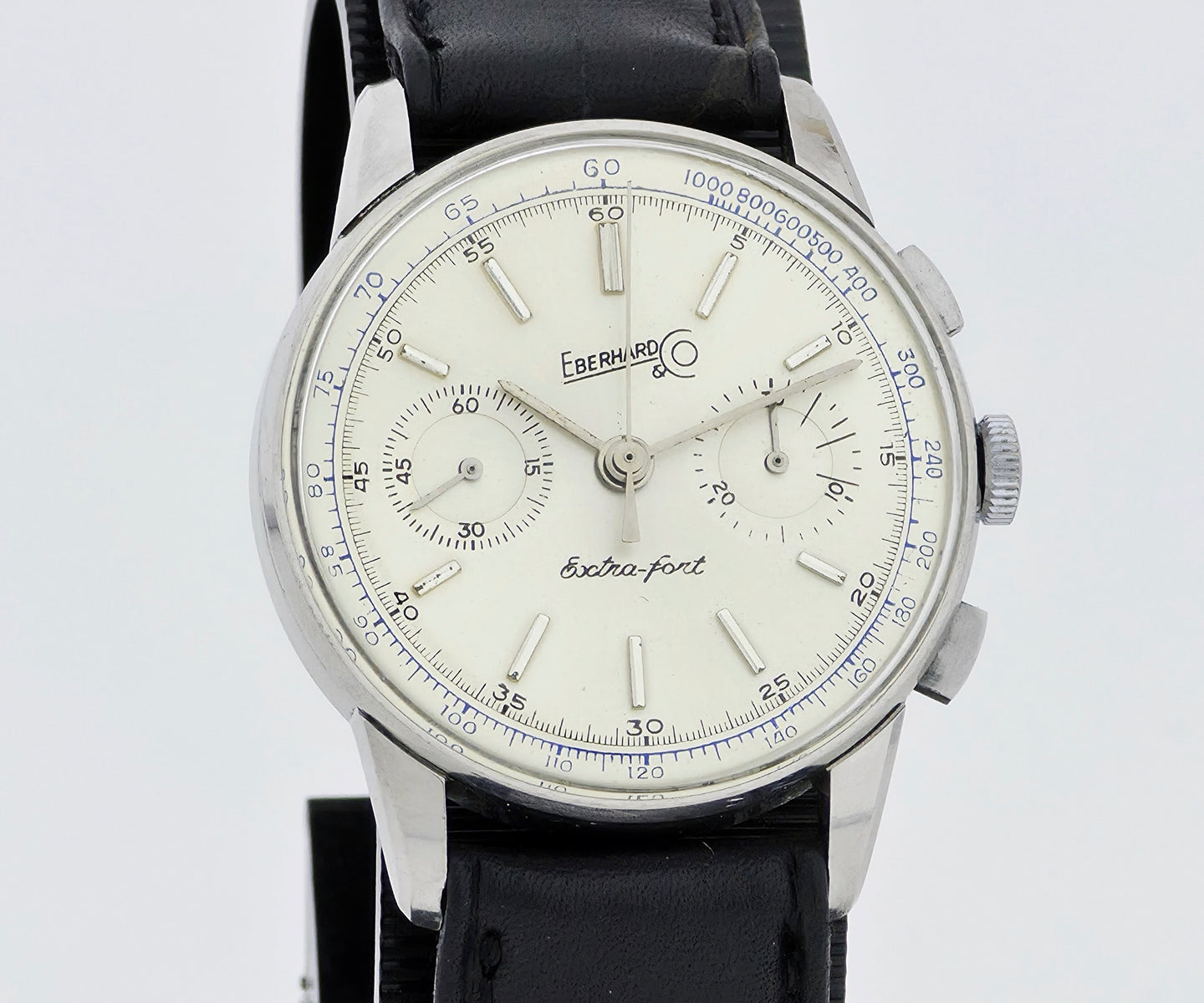 Vintage Eberhard & Co Extra-Fort Chronograph mechanical Cal. 310-8 Steel 36mm Ref: 31003