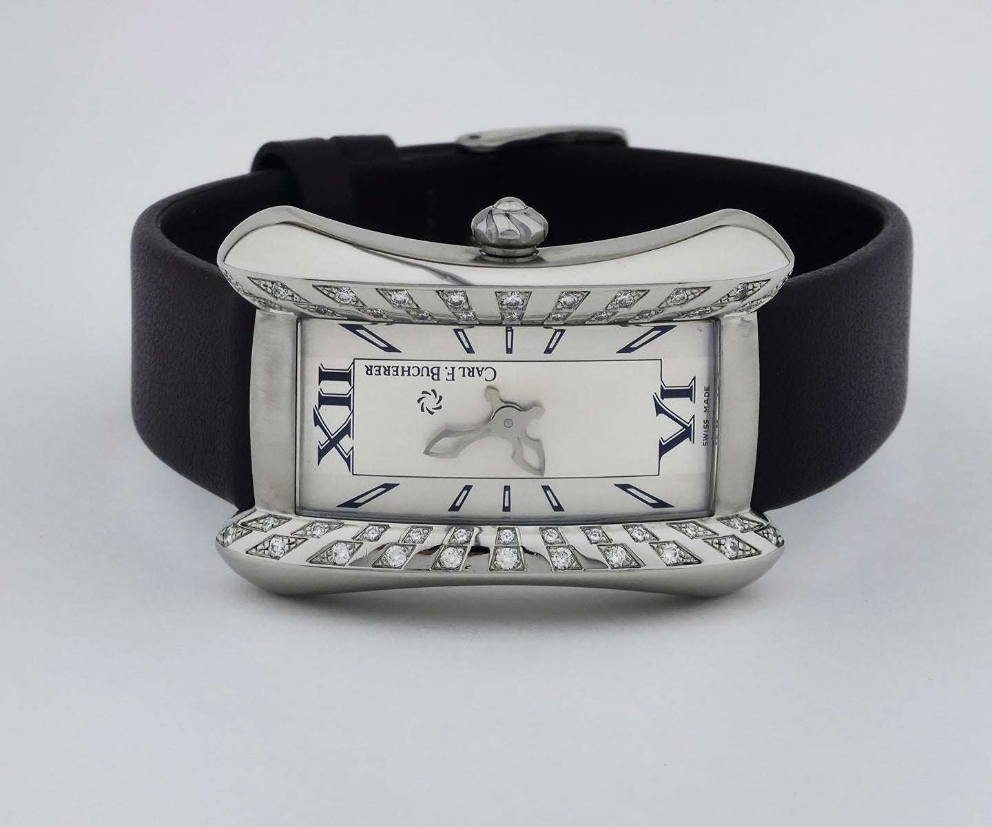 Ladies Carl F. Bucherer Alacria Quartz, Diamond Bezel, Steel case Ref: 10705.08
