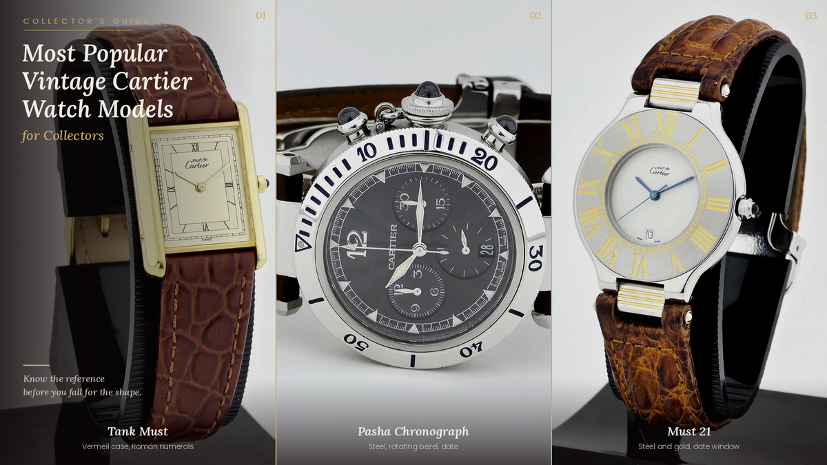 Most Popular Vintage Cartier Watch Models for Collectors