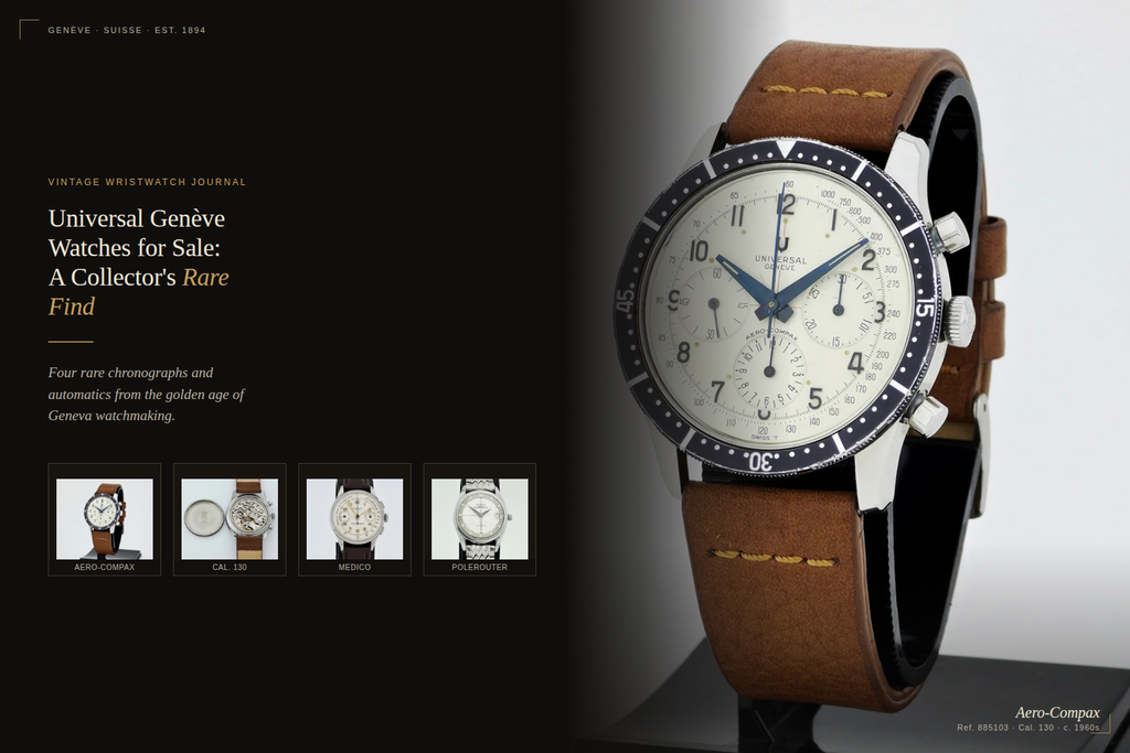 Universal Genève Watches for Sale: A Collector's Rare Find