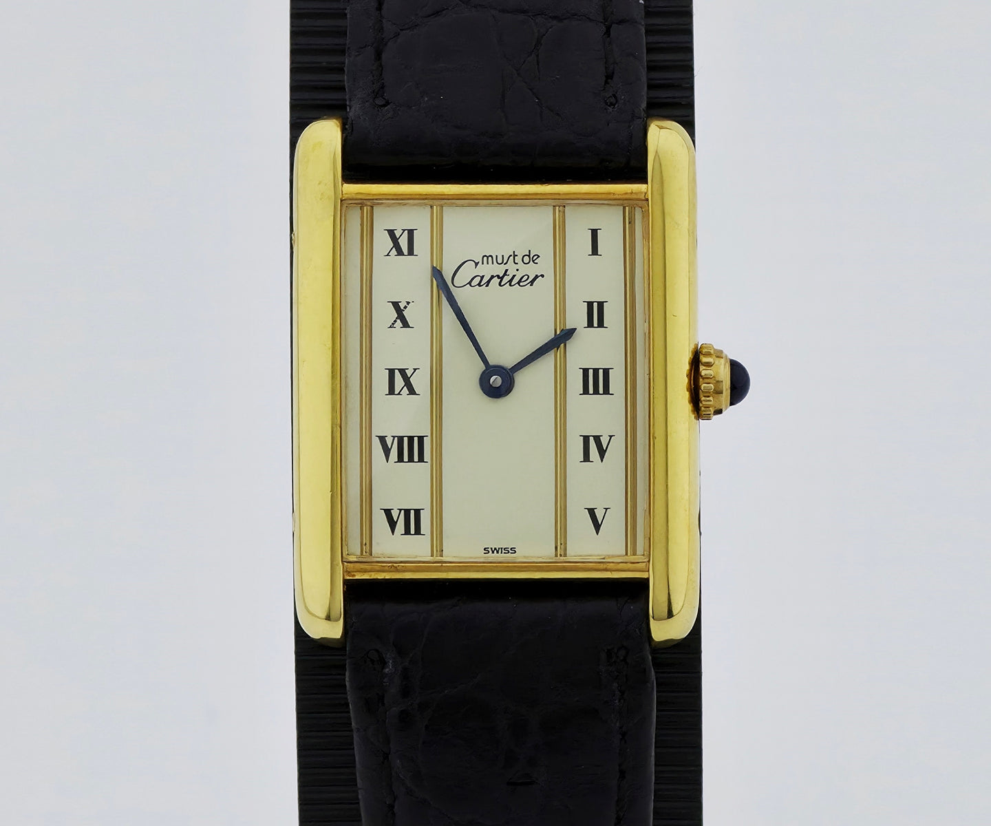 Cartier Tank Vermeil Quartz, 925 Silver & Gold plated Unisex watch Ref: 590005