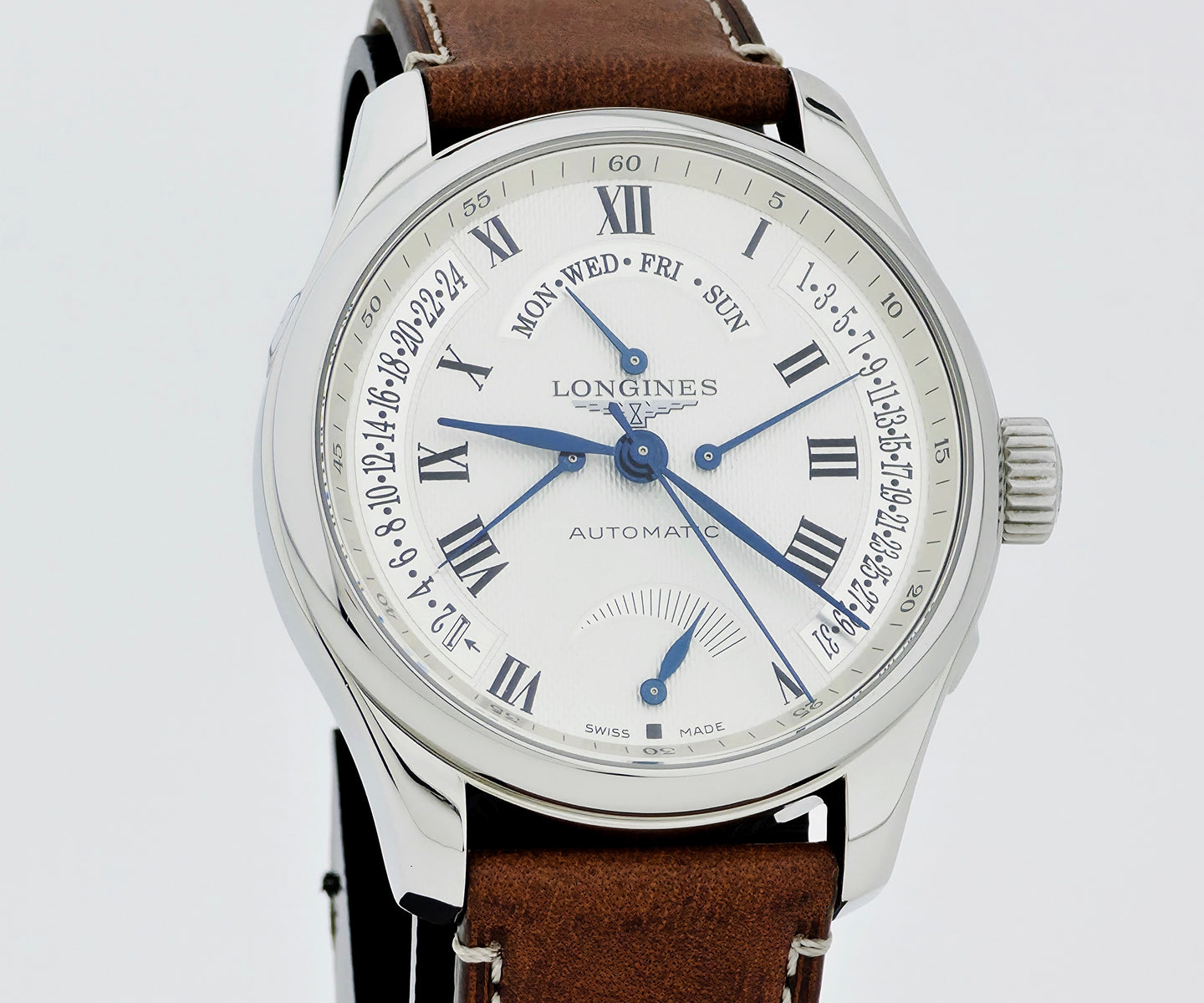 LONGINES Master Collection Retrograde Calendar & Power Reserve 44mm Steel case L2.716.4