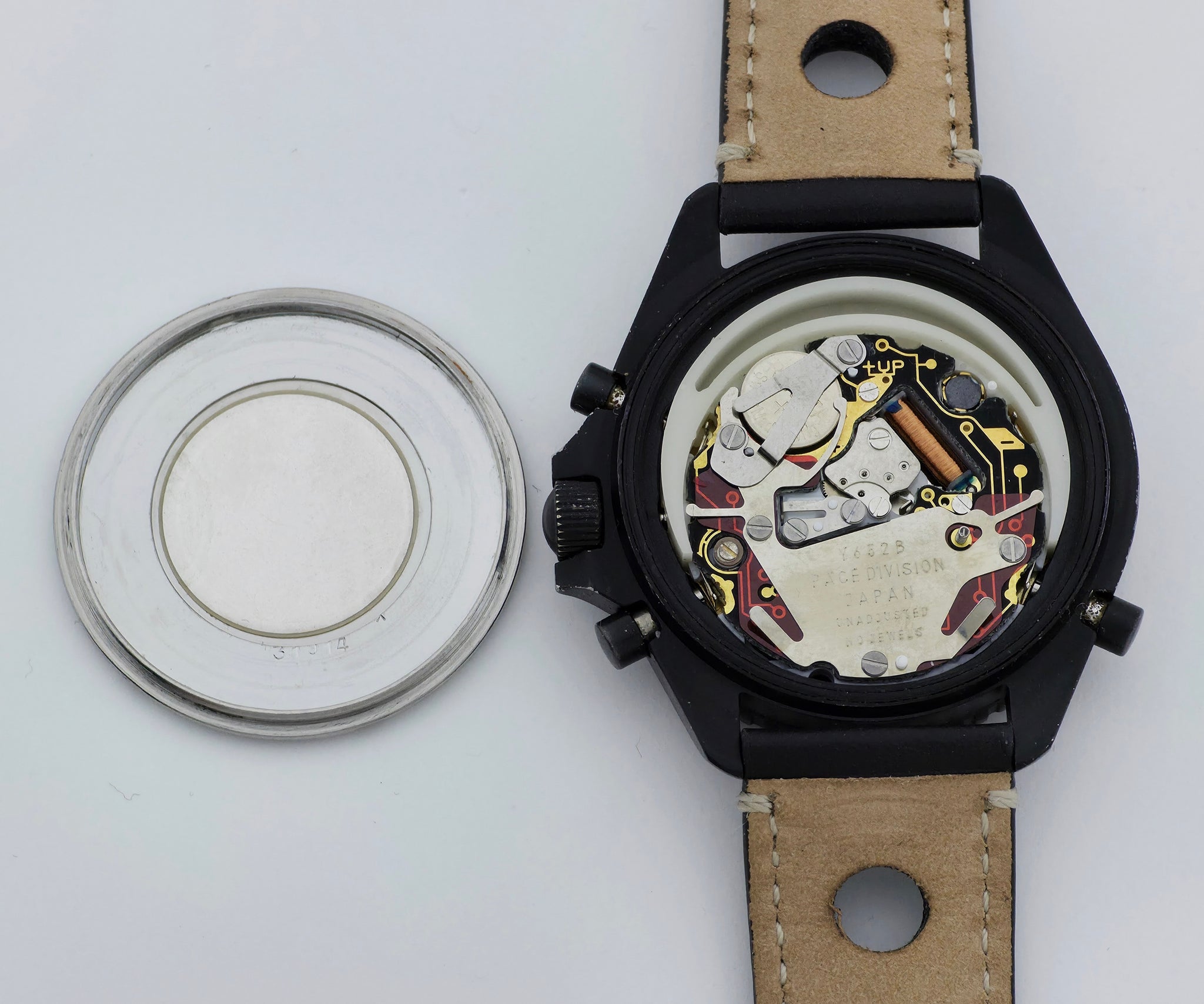 DPW Pluton Army Aviation Watch 1888-1988 Steel Black PVD plated Quartz 41mm