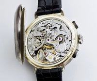 Vintage Eberhard & Co Chronograph mechanical Cal. 310-8. 925 Silver case 38mm Ref: 31008