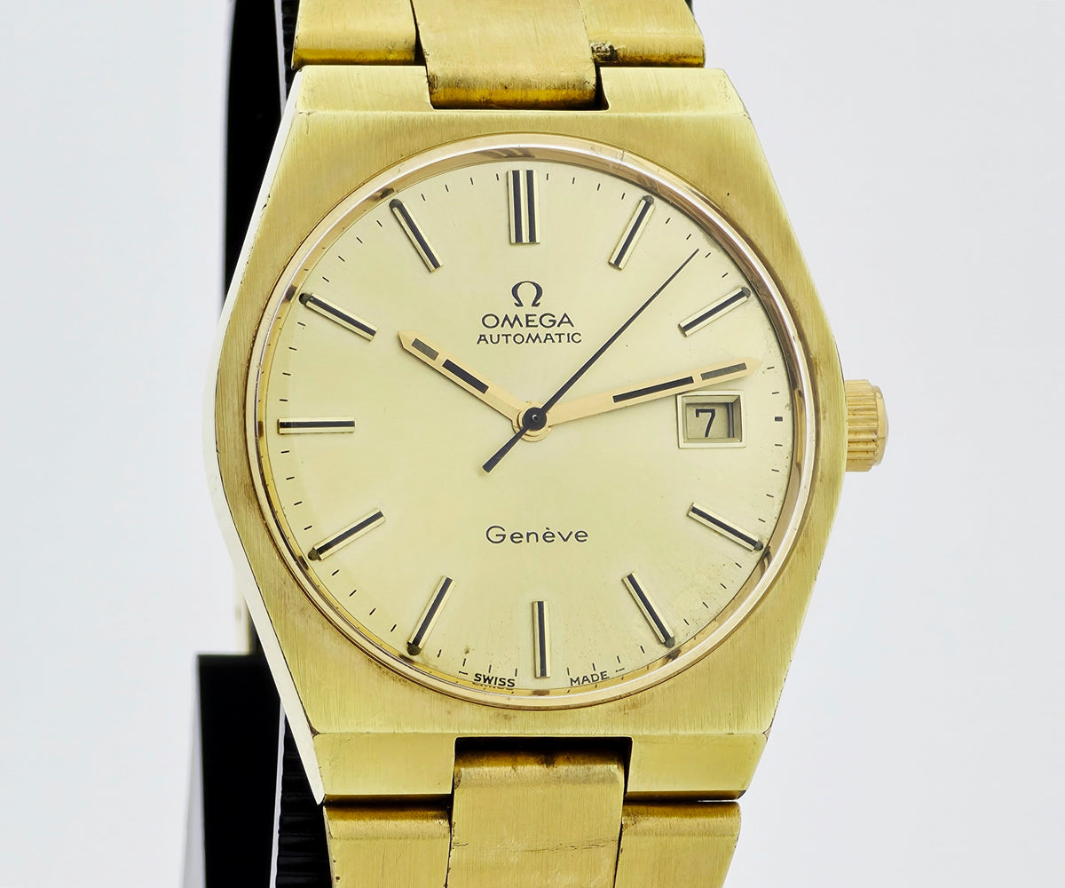 vintage Omega Genève Automatic Cal. 1481  Steel & Gold plated 35mm Men's watch Ω 166.099
