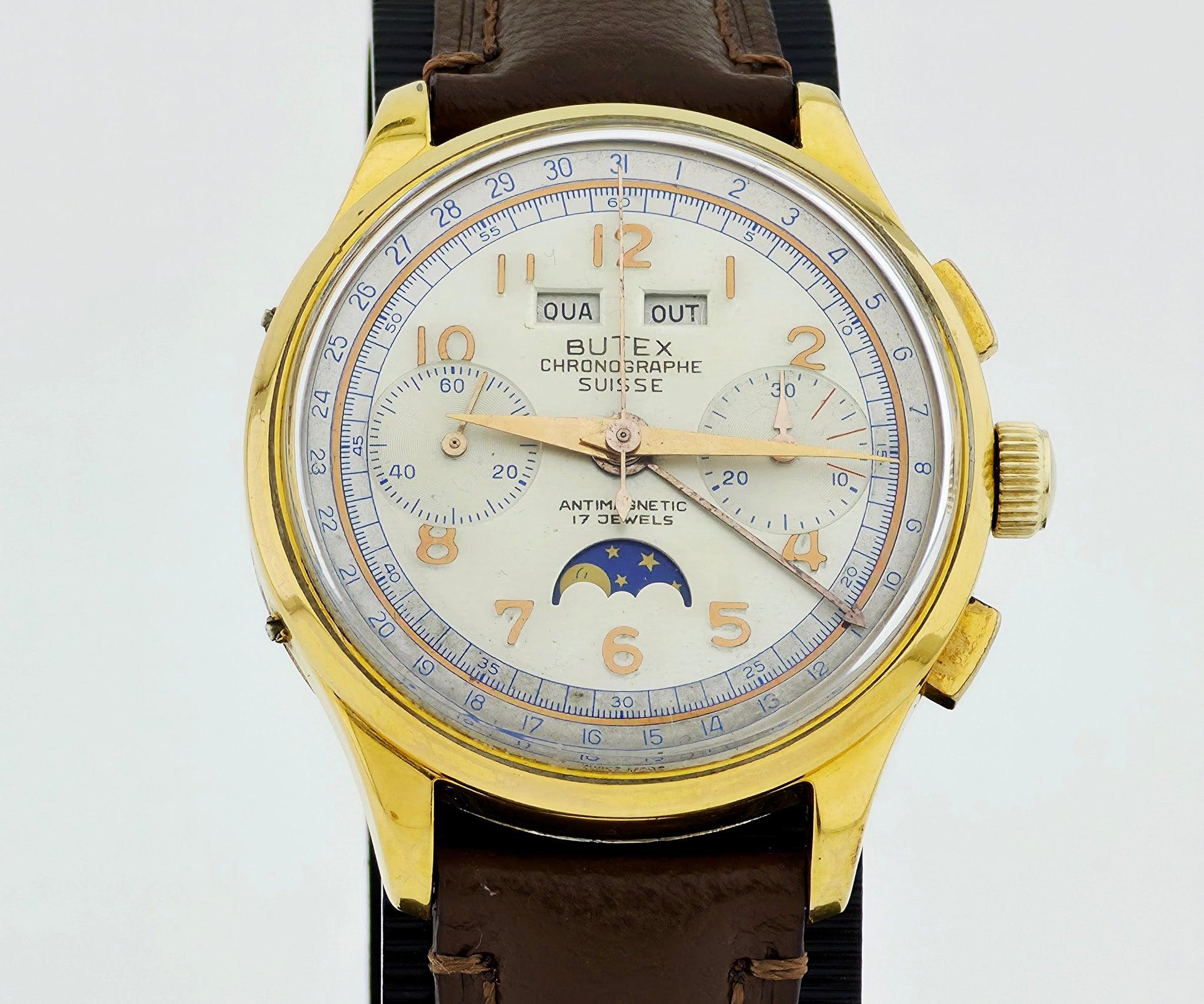 1950s BUTEX chronograph mechanical Venus Cal. 200 Full calendar 37mm Men’s watch