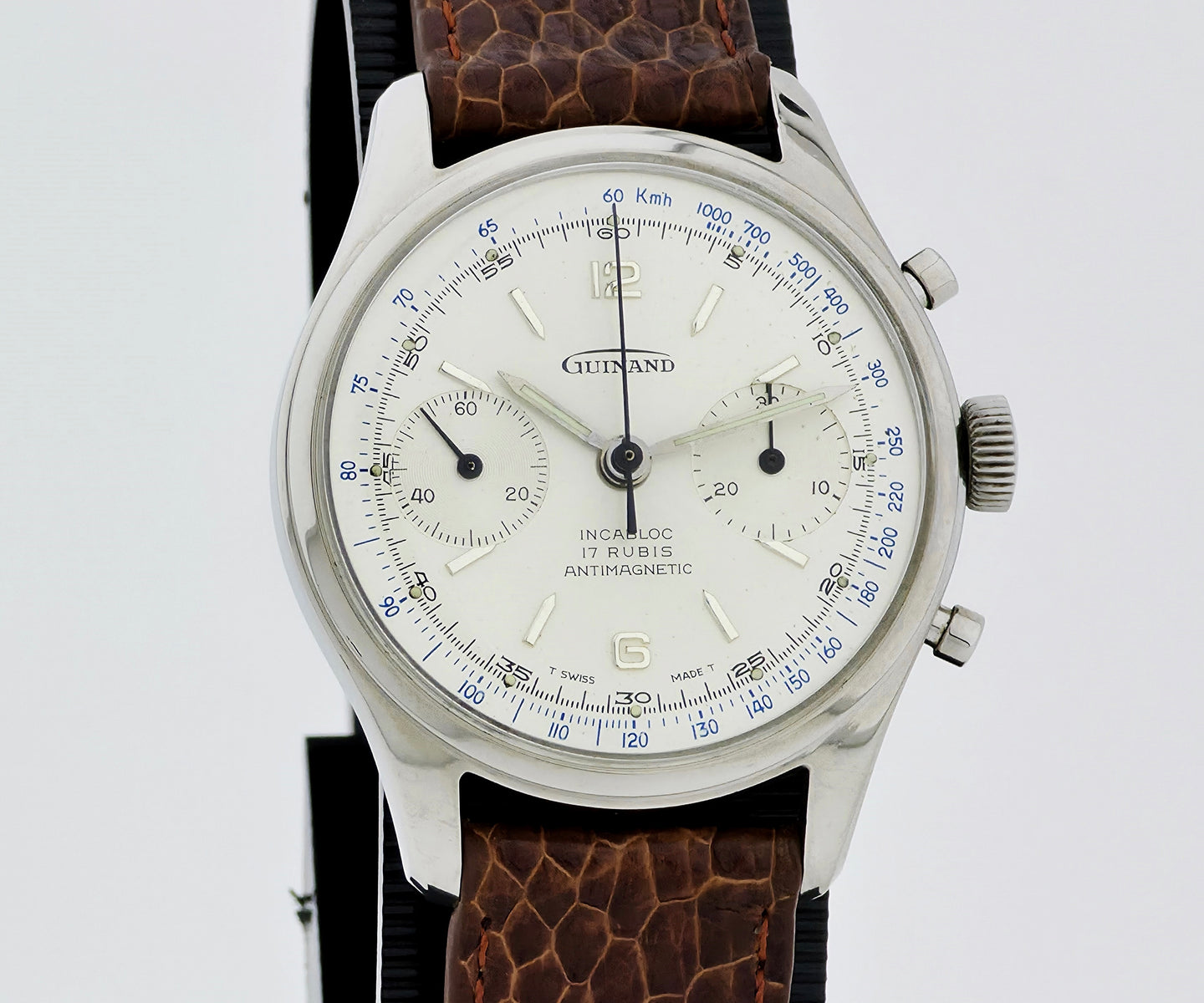 1960s GUINAND Chronograph Mechanical Landeron 248 Steel case 36mm