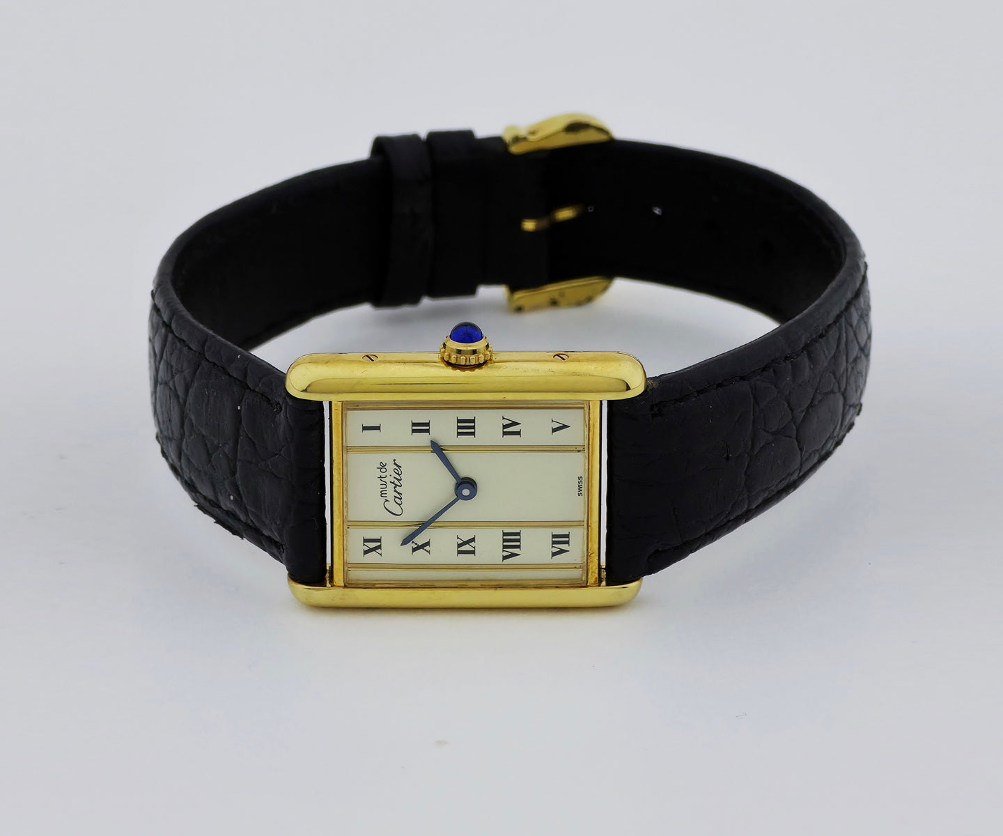 Cartier Tank Vermeil Quartz, 925 Silver & Gold plated Unisex watch Ref: 590005