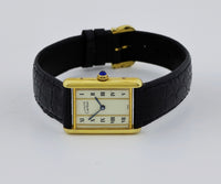 Cartier Tank Vermeil Quartz, 925 Silver & Gold plated Unisex watch Ref: 590005