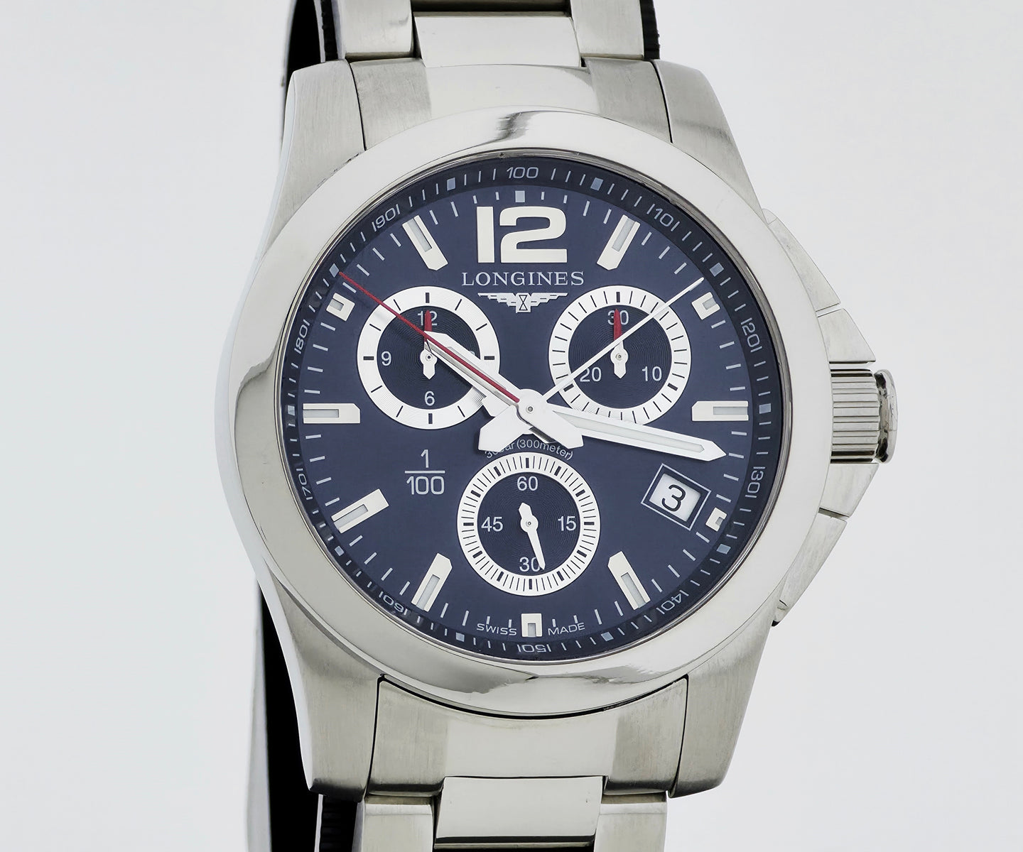 Longines Conquest Chronograph Quartz 41mm Steel Diver's watch L3.700.4