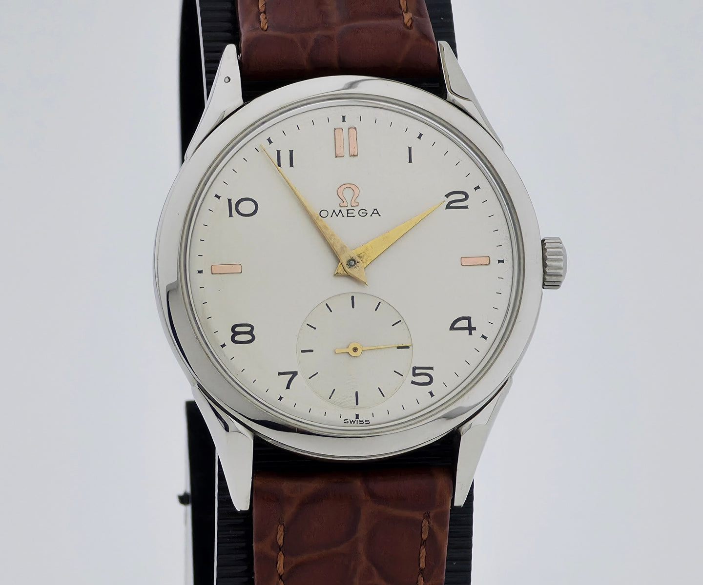 Vintage OMEGA mechanical Cal.265 Stainless steel 35.5mm Men's watch Ref: 2605-3