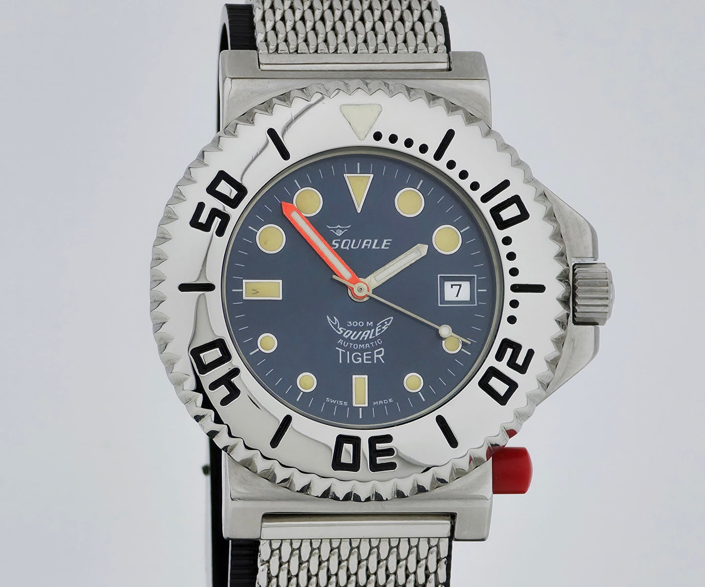 Squale TIGER Automatic 300m divers watch 44mm Steel case Ref: 2007