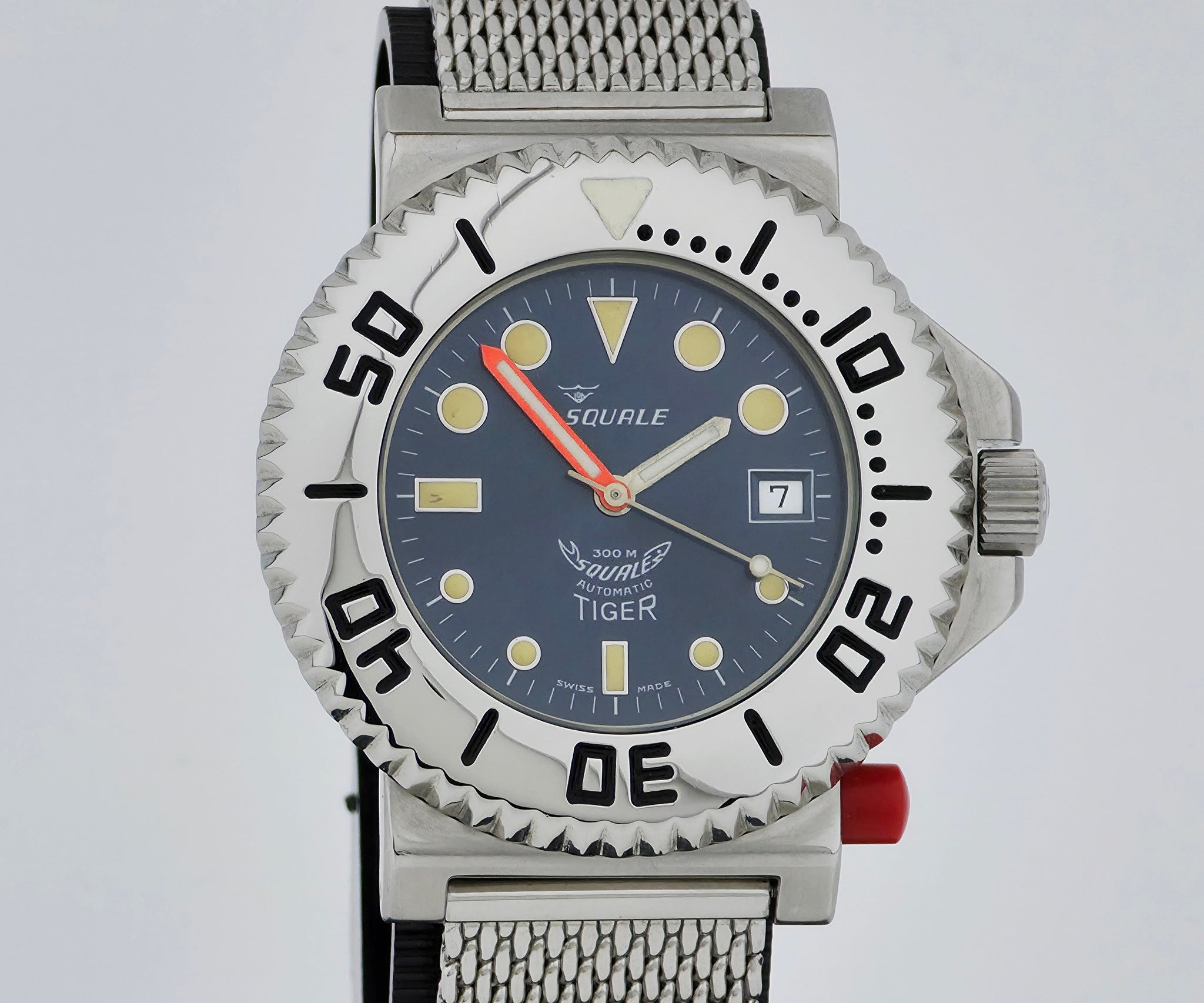 Squale TIGER Automatic 300m divers watch 44mm Steel case Ref: 2007