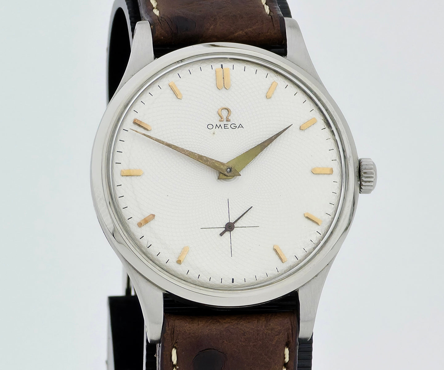 1950s Omega Jumbo Honeycomb dial, Mechanical Cal. 265 Steel case 37mm Ref: 2609