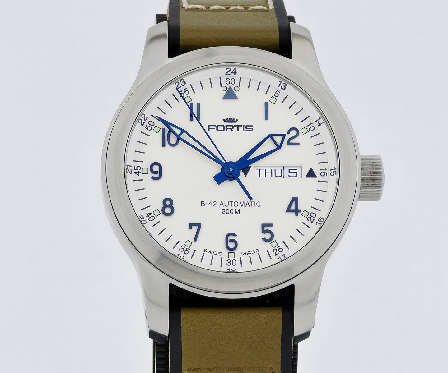 FORTIS B-42 Day-Date Automatic, 42mm Steel Men's watch 645.10.158.3