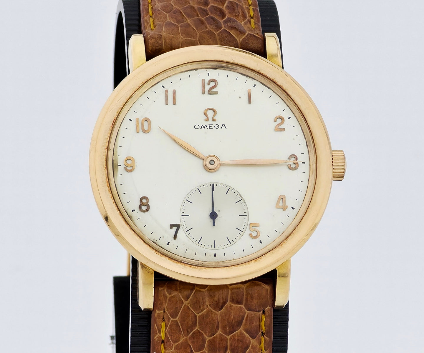 Vintage OMEGA Mechanical Cal.28 Rare 18k Rose Gold case 36mm for Men’s