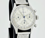 1960s LeCoultre Chronograph Valjoux 72, Ref. E335, steel case, silver dial