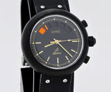 Eberhard Azzurra chronograph automatic Cal. 7757 Steel & Black PVD case 38mm Ref: 31700