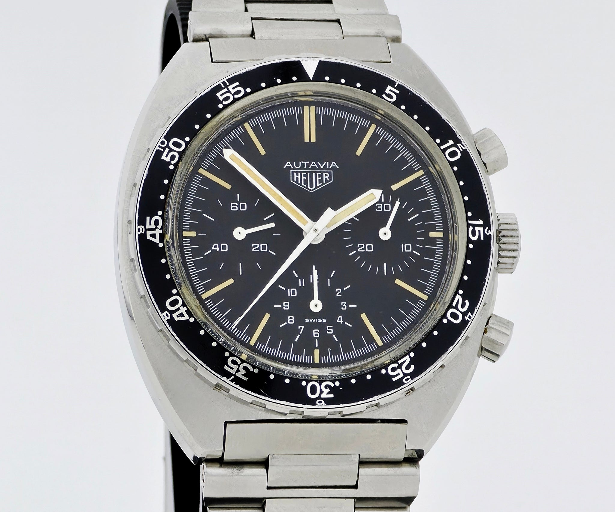Military HEUER Autavia Chronograph Mechanical Cal. 7736 Steel case 42mm Ref: 73663