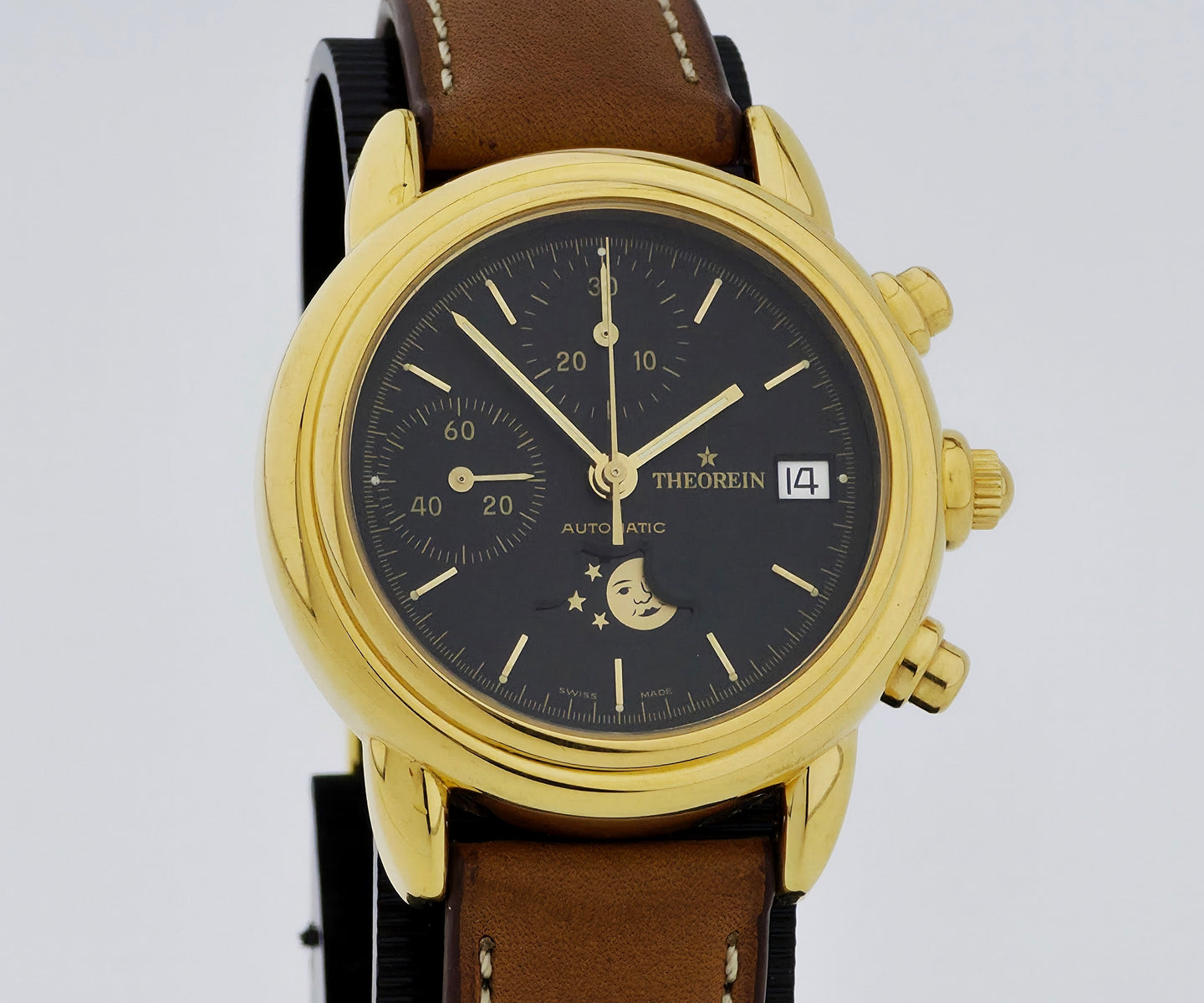THEOREIN Chronograph automatic Cal. 7758 Moon phase, 38mm Gold plated case