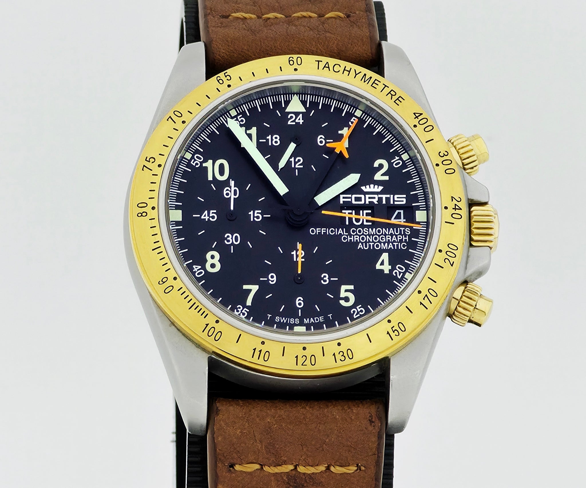 FORTIS Official Cosmonauts Chronograph Lemania 5100 Two tone 38mm case 602.60.142