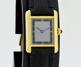 Cartier Must de Tank Vermeil 925 Silver & Gold plated Women's watch Ref: 5057001