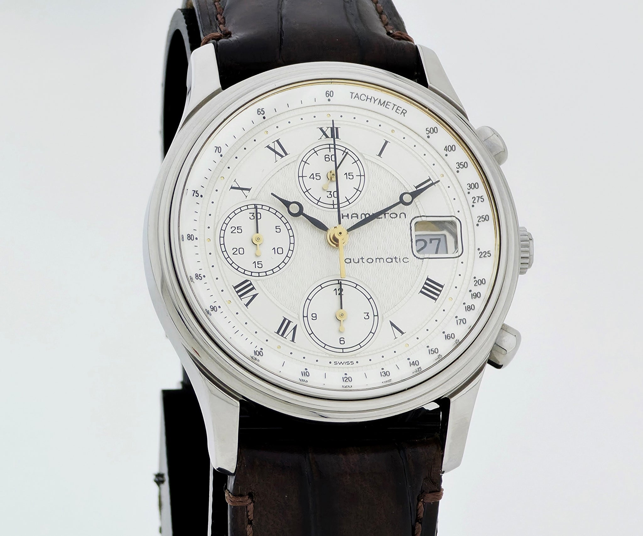 Rare HAMILTON Chronograph Automatic Cal. 2892 Steel case 38mm Ref: 9037