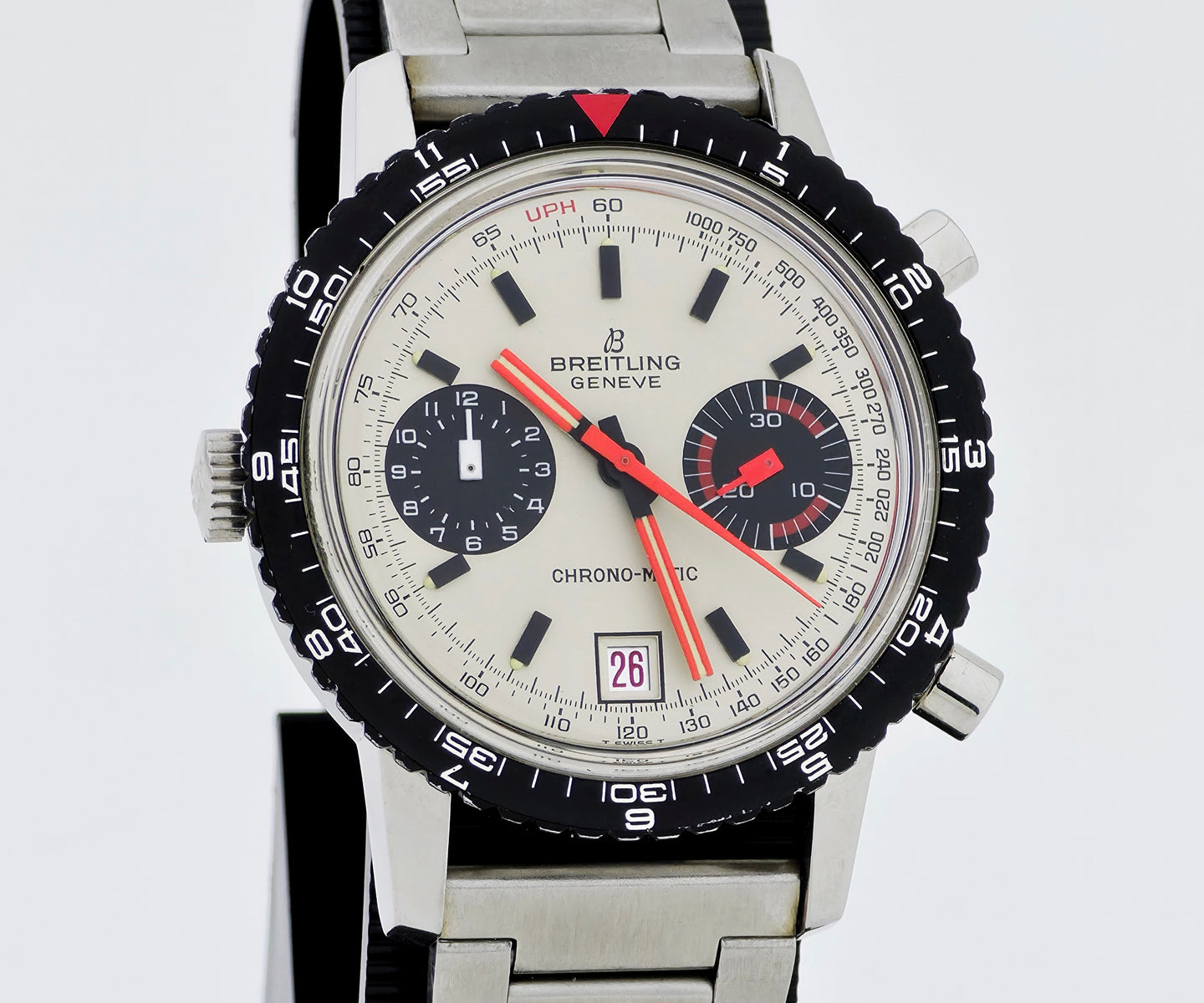 Vintage BREITLING Chrono-matic Valjoux Cal.12  Automatic 40mm steel Ref: 2110 Panda dial
