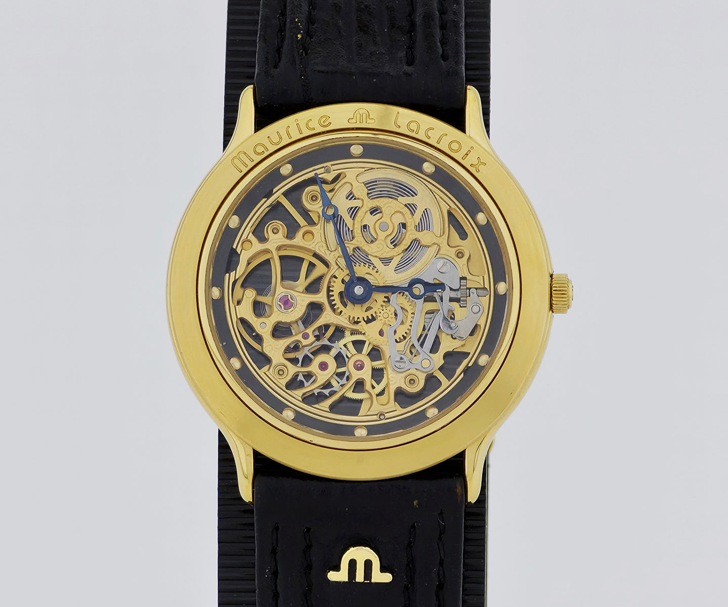 Rare Maurice Lacroix Skeleton mechanical, Gold plated Unisex watch Ref: 12988