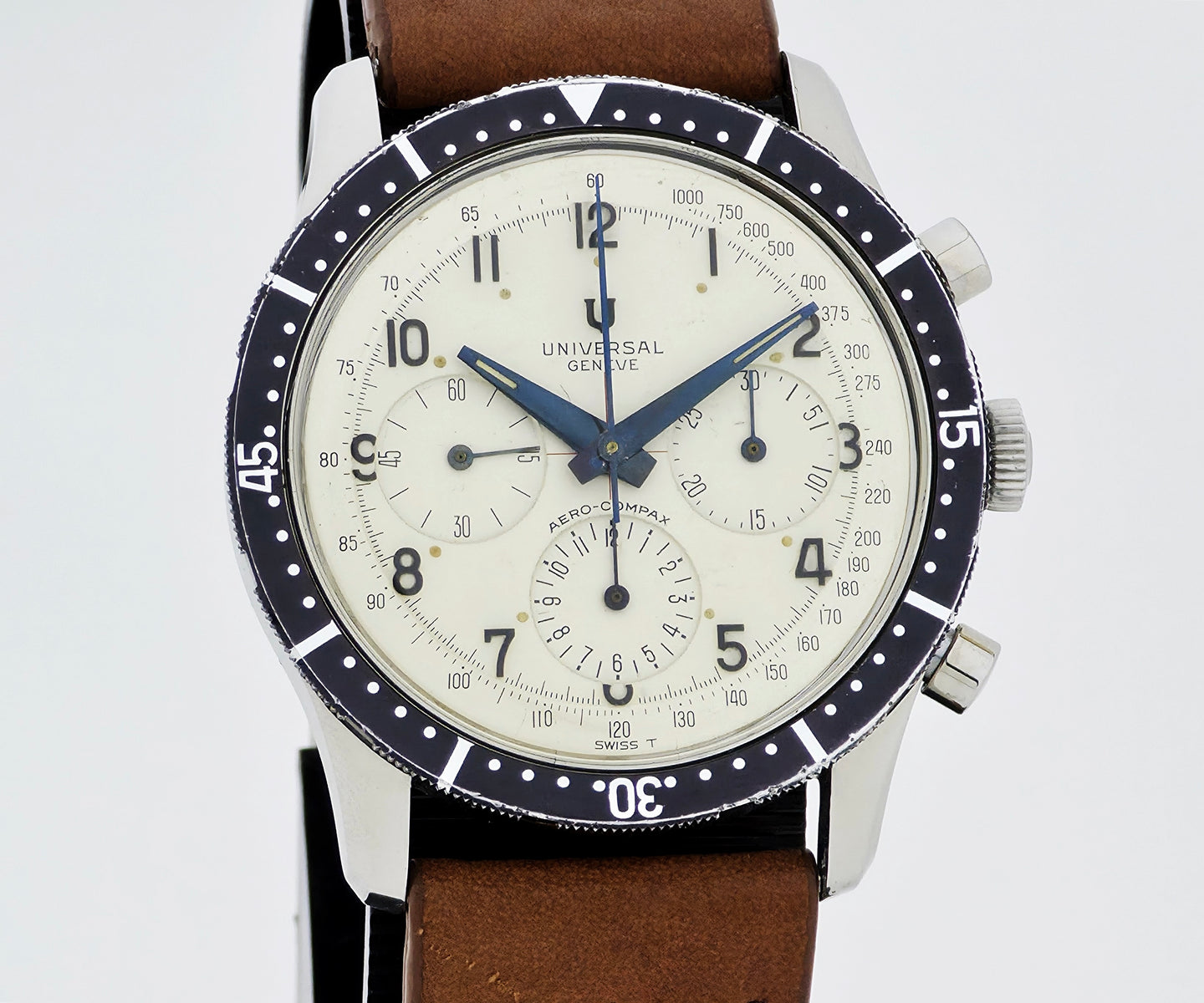 Universal Geneve Aero–Compax Chronograph Mechanical Cal. 130 (72) Steel case 40mm Ref: 22703/3