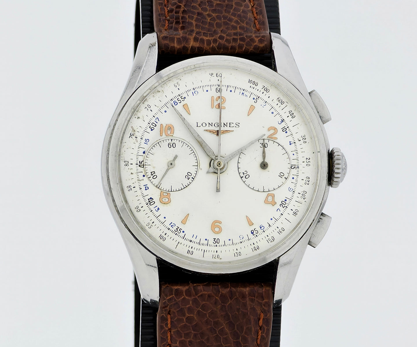 Vintage LONGINES Chronograph mechanical Cal. 30CH Steel case 38mm Ref: 6552
