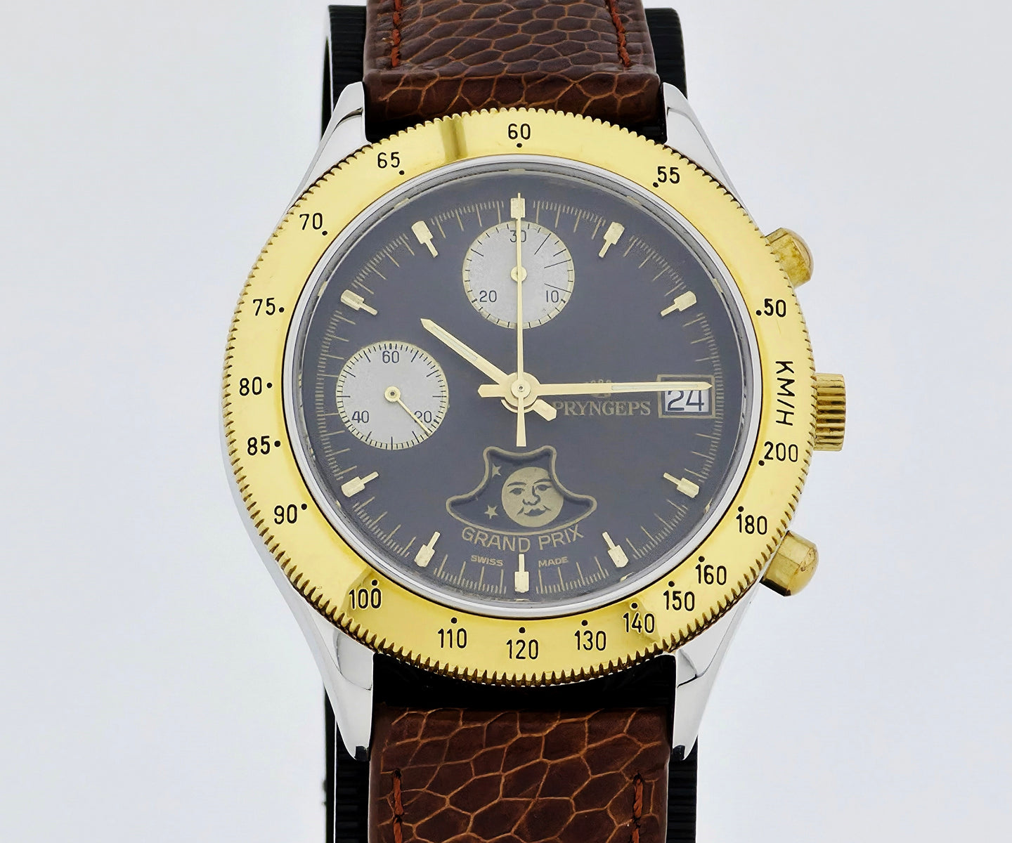 PRYNGEPS chronograph automatic Moonphase Cal.7758 Two-tone Men's watch 38mm