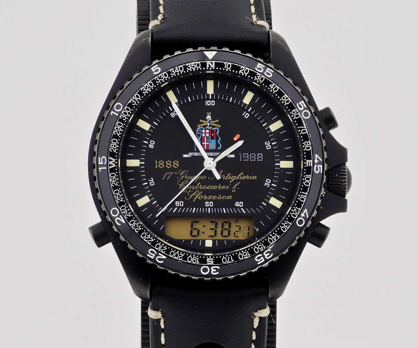 DPW Pluton Army Aviation Watch 1888-1988 Steel Black PVD plated Quartz 41mm