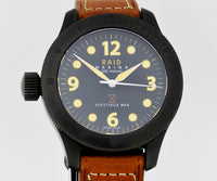 RAID MARINA 1945 FLOTTIGLIA MAS LEFT HANDED BLACK PVD STAINLESS STEEL 49MM CASE