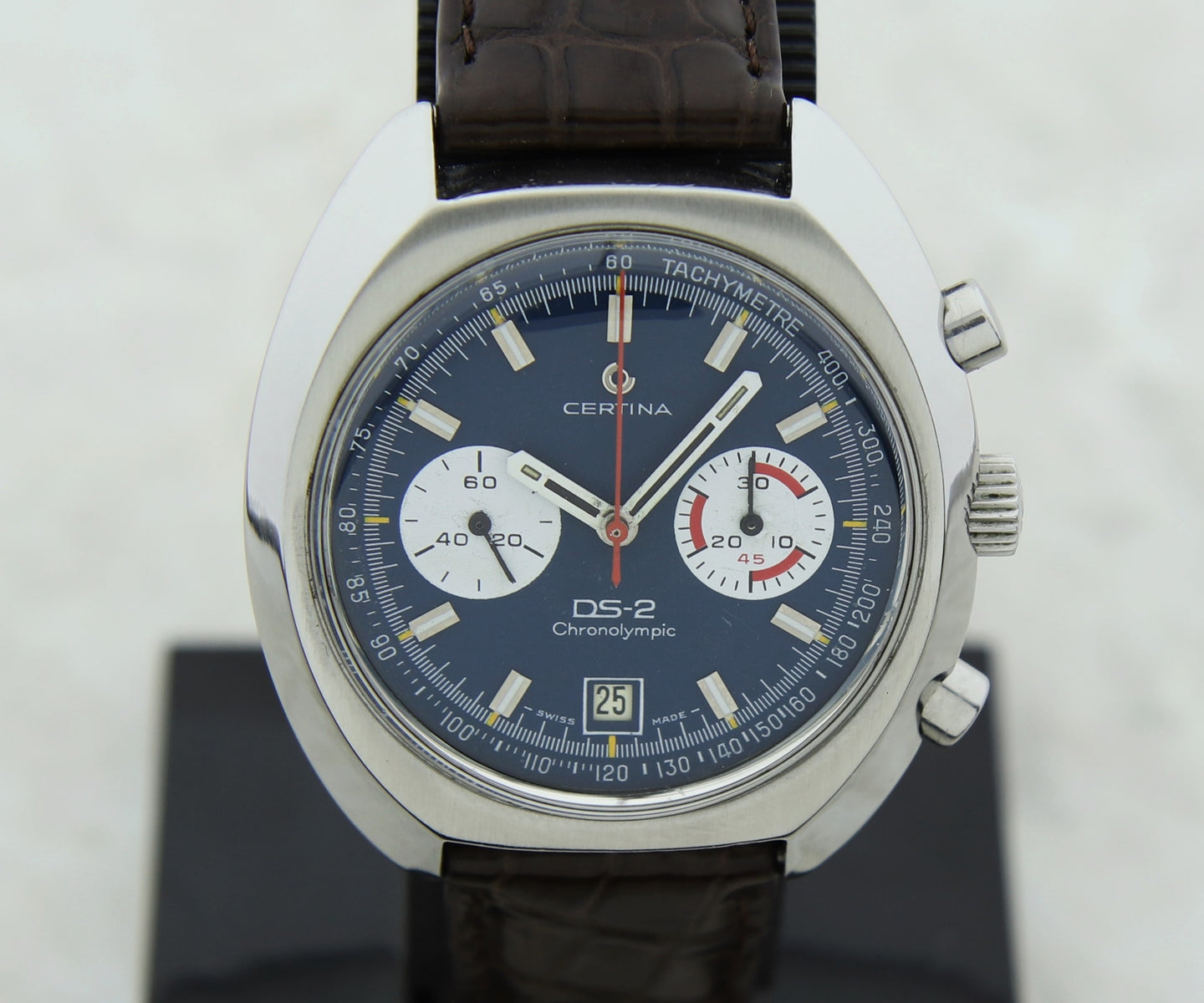 Vintage CERTINA DS-2 Chronolympic Chronograph Mechanical Cal. 23 Steel case 43mm Ref: 8601800