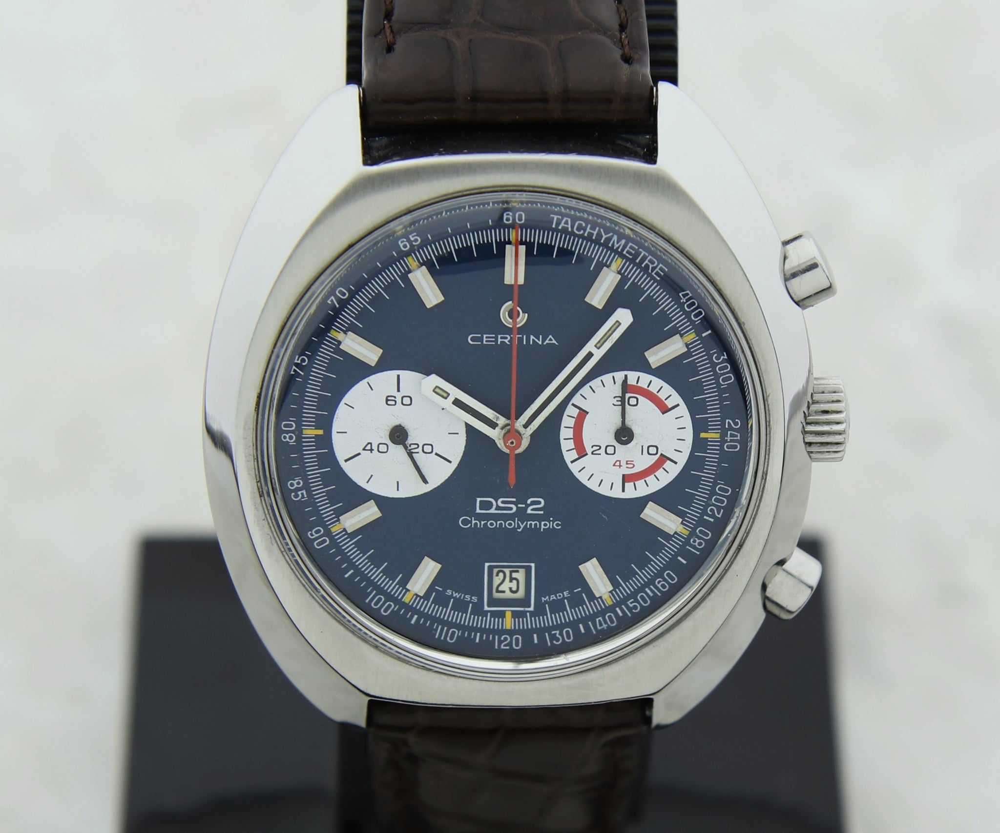 Vintage CERTINA DS-2 Chronolympic Chronograph Mechanical Cal. 23 Steel case 43mm Ref: 8601800