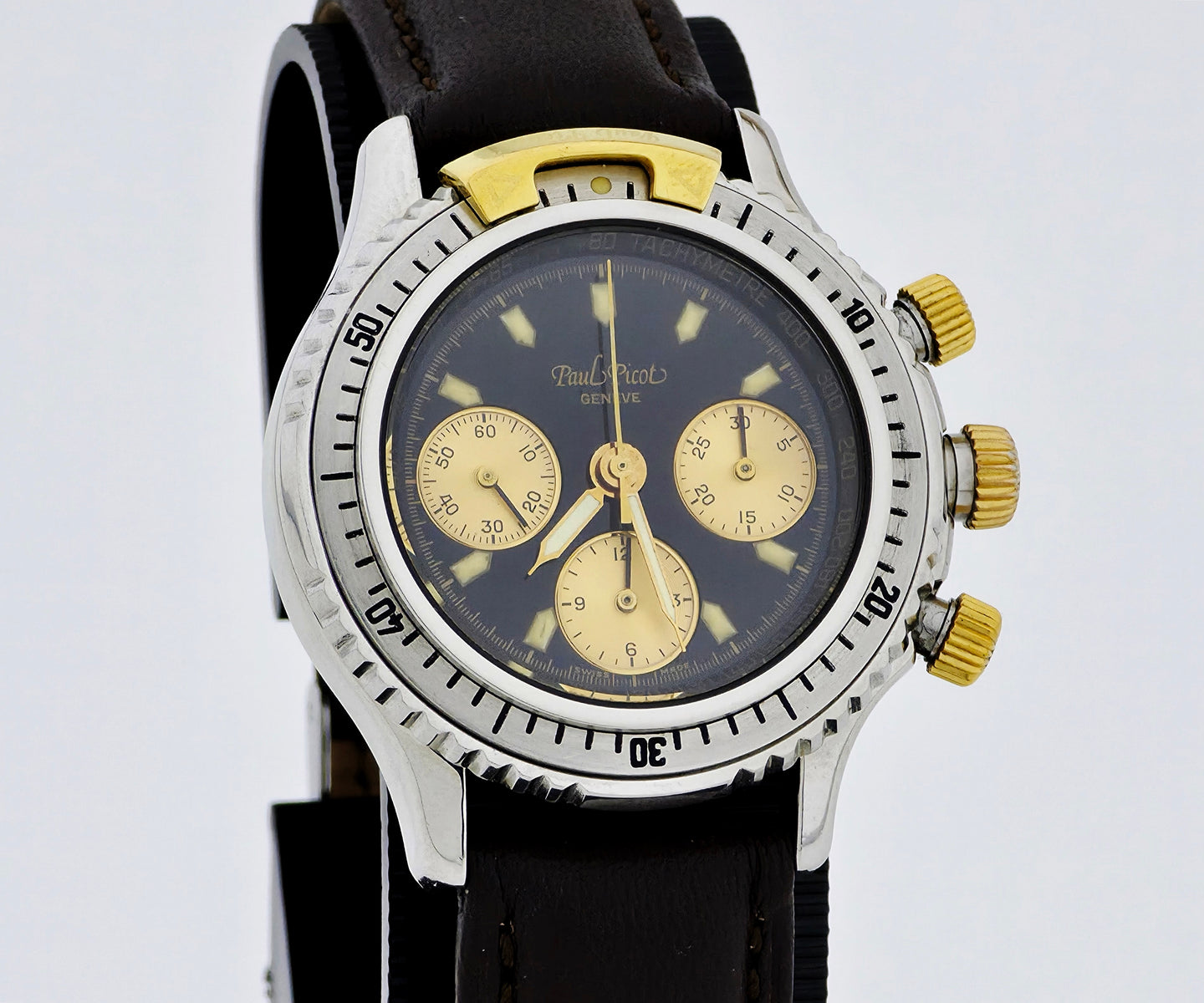 Paul Picot U-Boot Chronograph Mechanical Lemania Cal. 1873 Steel & 18k Gold 35mm