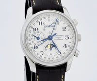 LONGINES master collection GMT chrono full calendar MoonPhase, 40mm Steel L2.673.4