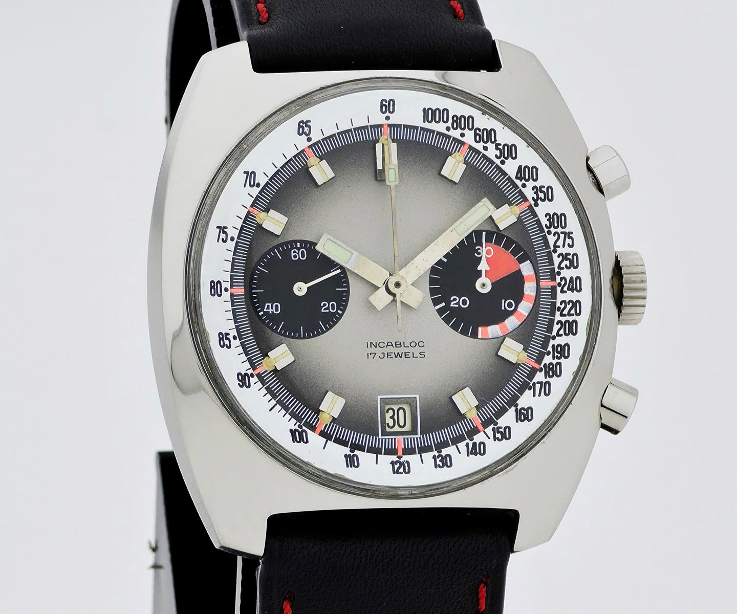 Vintage chronograph valjoux 7734 mechanical, 40mm Stainless steel Men's watch