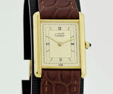 Cartier Must de Tank Vermeil Quartz 925 Argent & Gold plated Unisex watch 6 81006