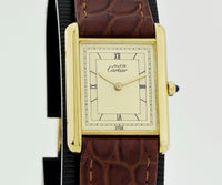 Cartier Must de Tank Vermeil Quartz 925 Argent & Gold plated Unisex watch 6 81006