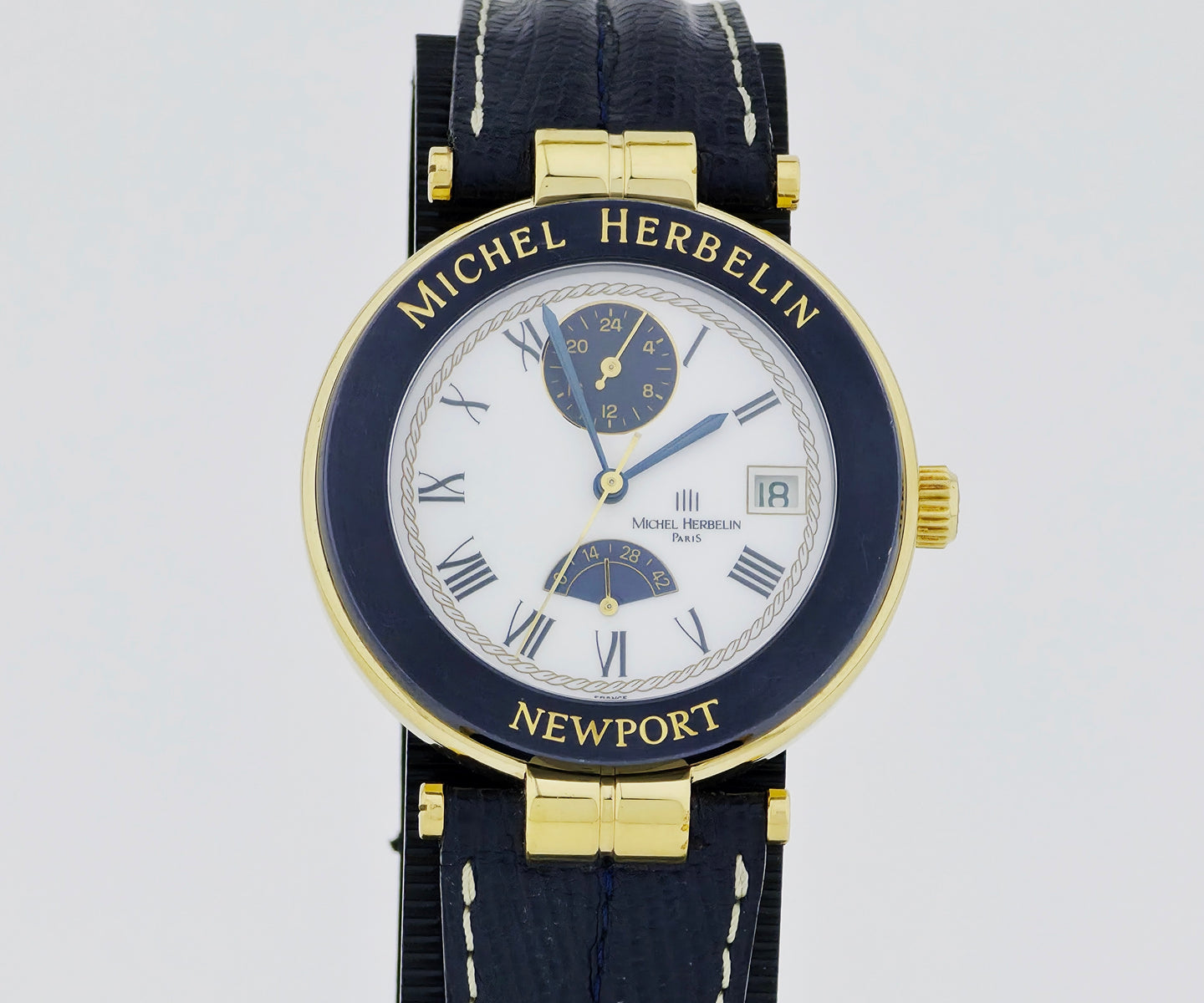 Michel Herbelin Newport, Power GMT Power reserve Automatic, 38mm case Ref: 1457 Limited edition ***/499