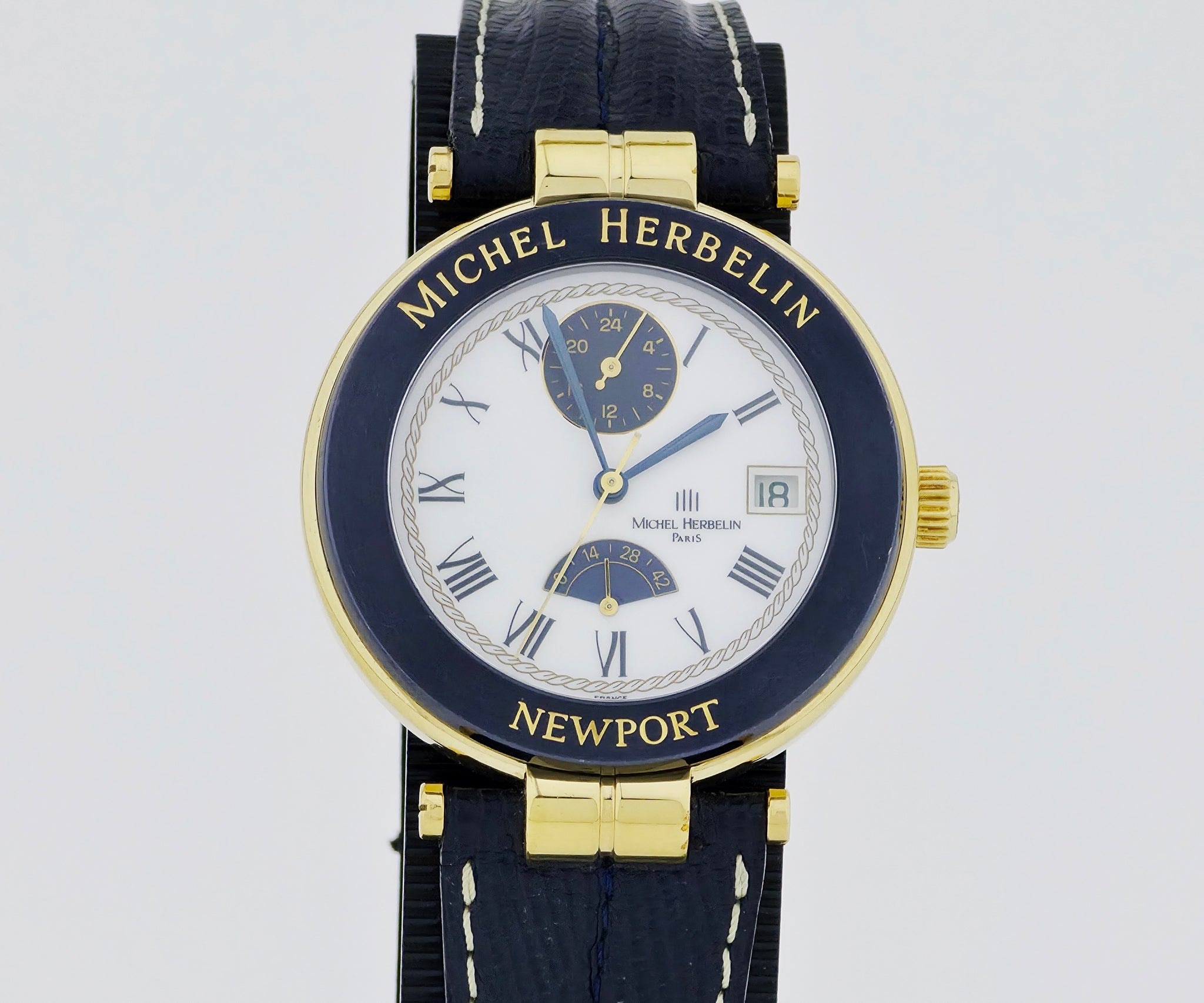Michel Herbelin Newport, Power GMT Power reserve Automatic, 38mm case Ref: 1457 Limited edition ***/499
