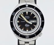 Vintage BREIL MANTA Quartz 1000 meters, Squale-like case 44mm Men's watch