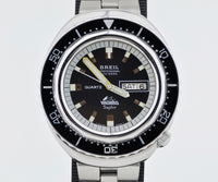 Vintage BREIL MANTA Quartz 1000 meters, Squale-like case 44mm Men's watch