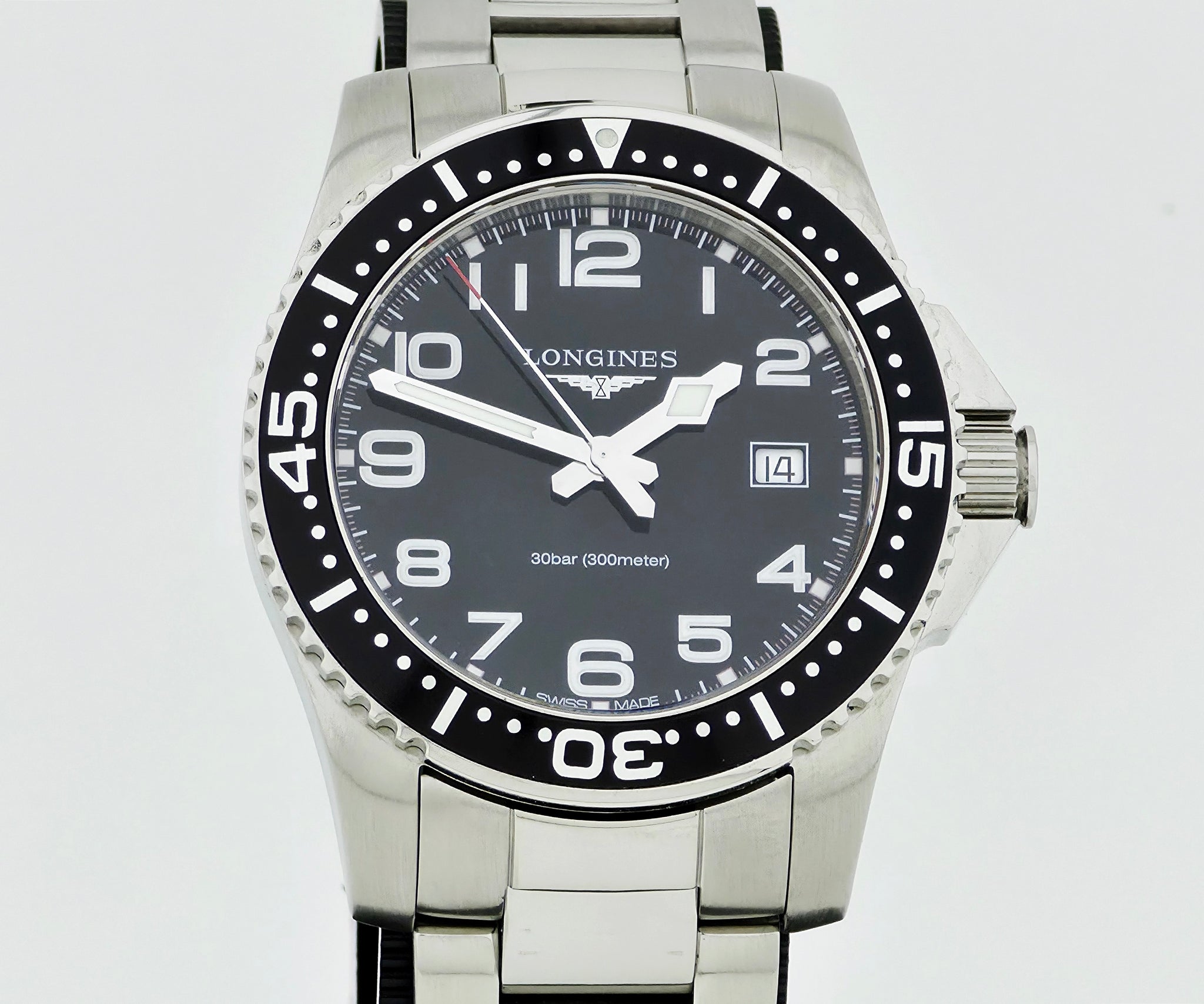 LONGINES HydroConquest 300m Quartz 41mm Steel Men's Watch Ref: L3.689.4