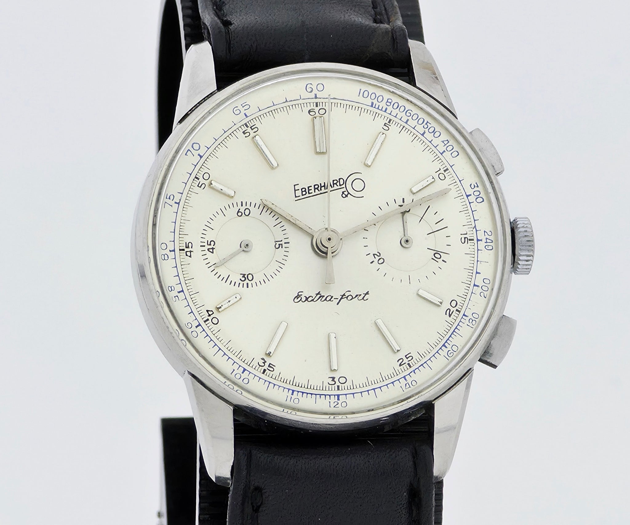 Vintage Eberhard & Co Extra-Fort Chronograph mechanical Cal. 310-8 Steel 36mm Ref: 31003