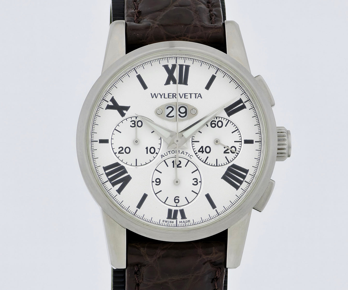 Wyler Vetta Espacite chronograph automatic Big-date 40mm Steel case