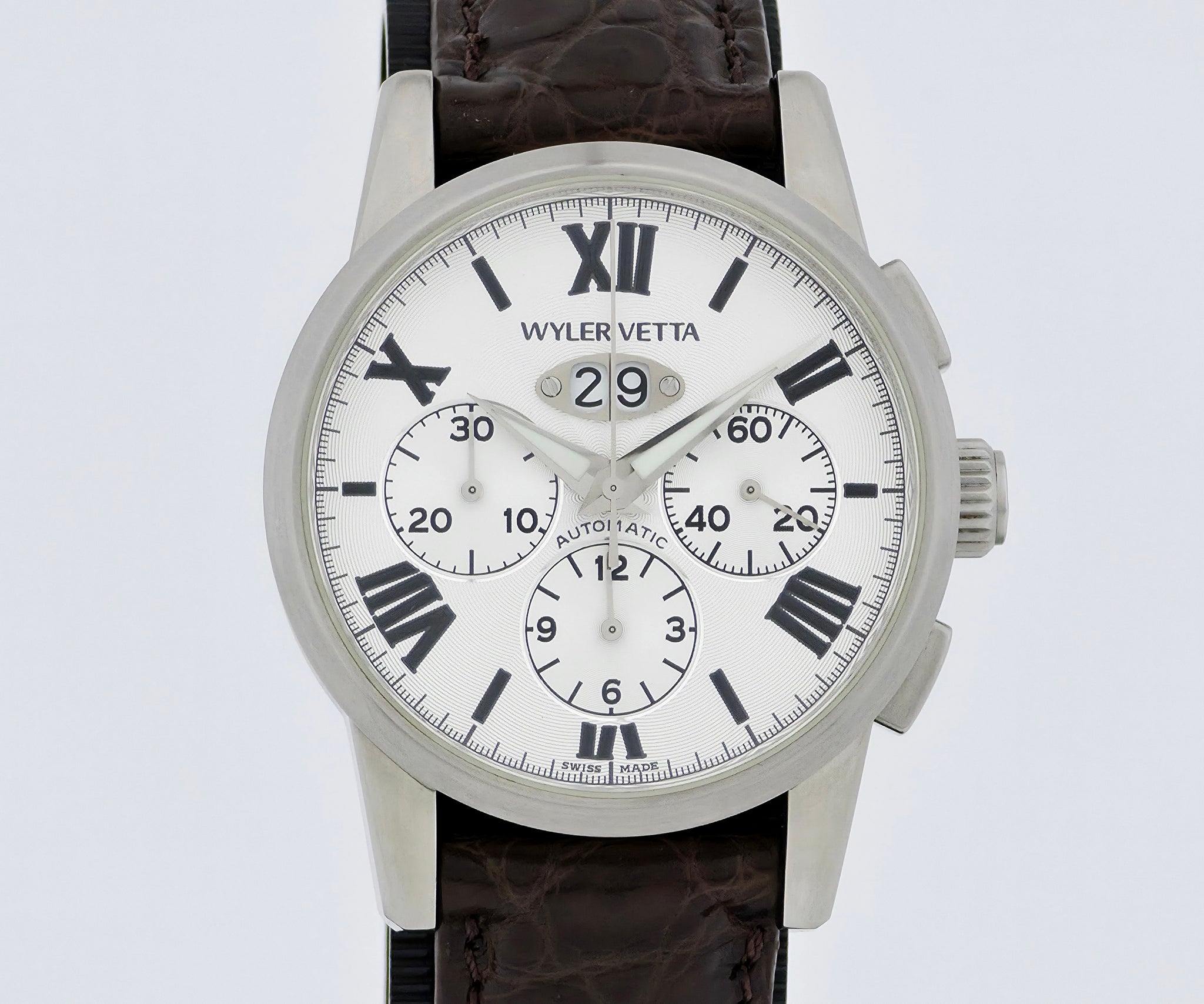 Wyler Vetta Espacite chronograph automatic Big-date 40mm Steel case
